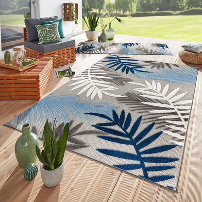 Tapis d'intérieur/extérieur en feuilles de palmier Evora