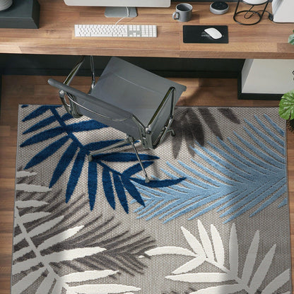 Tapis d'intérieur/extérieur en feuilles de palmier Evora