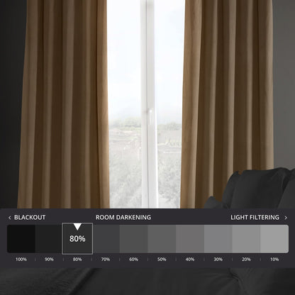 Exclusive Fabrics Heritage Plush Velvet Room Darkening Curtains (1 Panel) Luxury Velvet Curtains for Bedroom & Living Room.