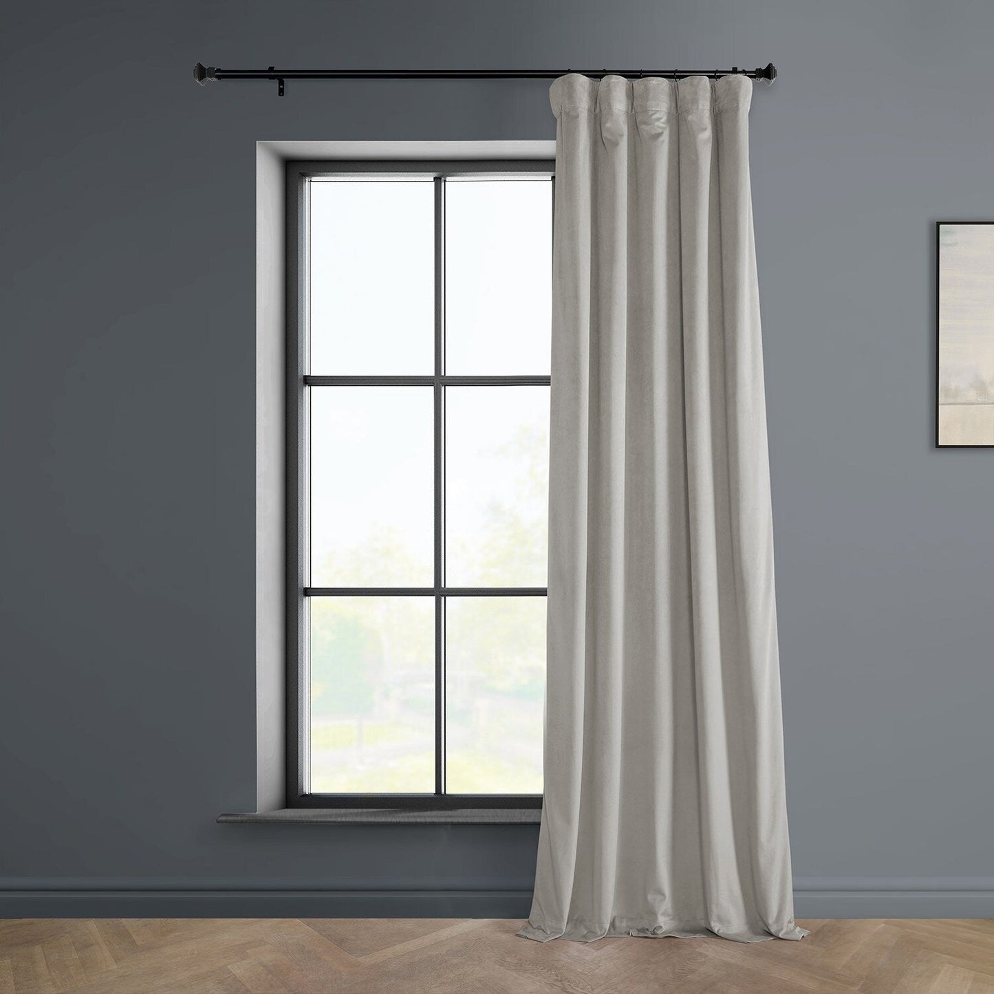 Exclusive Fabrics Heritage Plush Velvet Room Darkening Curtain (1 Panel) - Luxurious Single Drapery for Enhanced Room Darkening