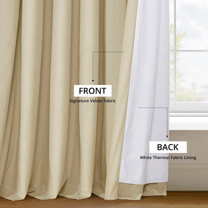 Exclusive Fabrics Signature Blackout Velvet Curtain (1 Panel)