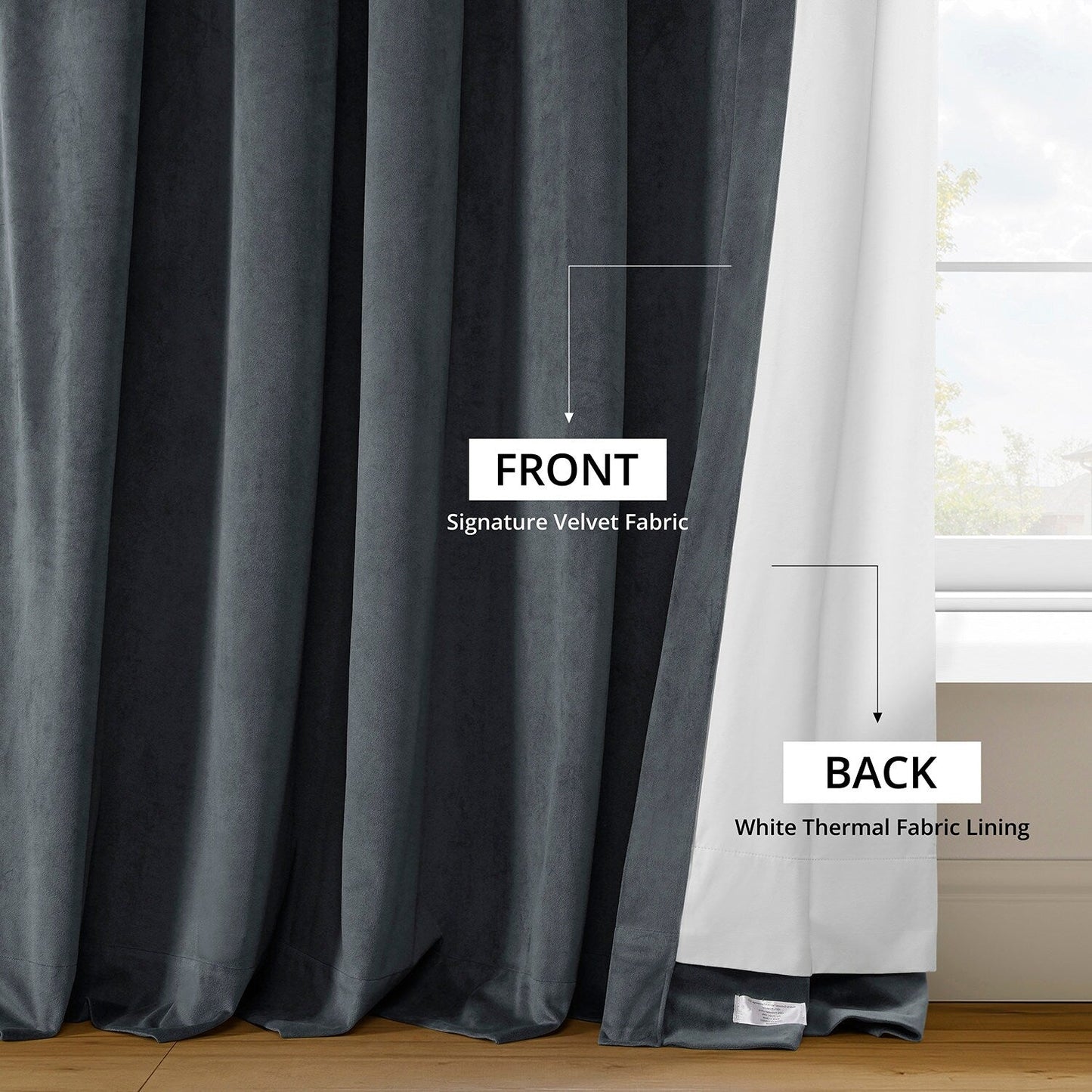 Exclusive Fabrics Signature Blackout Velvet Curtain (1 Panel)