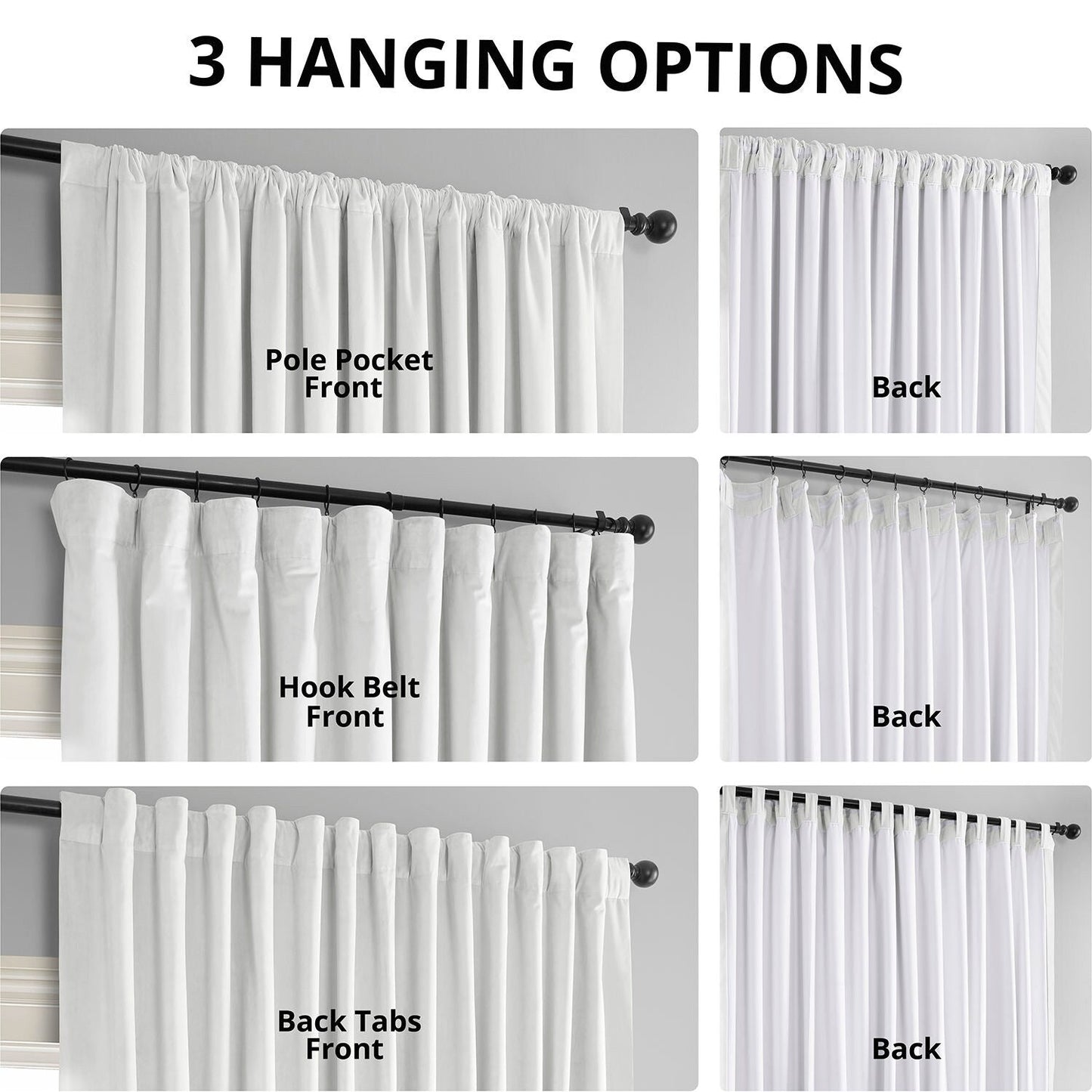 Exclusive Fabrics Signature Extra Wide Blackout Velvet Curtains (1 Panel) - Luxurious Blackout Drapes