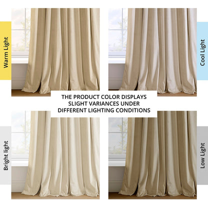 Exclusive Fabrics Signature Extra Wide Blackout Velvet Curtains (1 Panel) - Luxurious Blackout Drapes