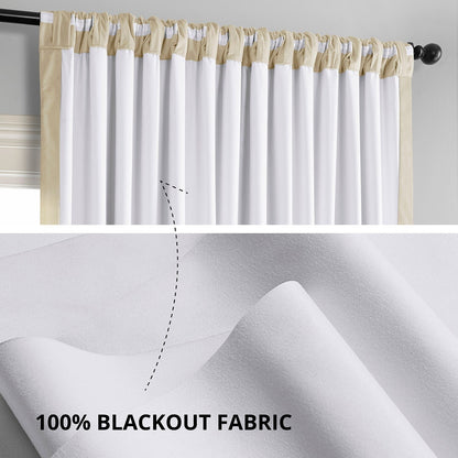 Exclusive Fabrics Signature Extra Wide Blackout Velvet Curtains (1 Panel) - Luxurious Blackout Drapes