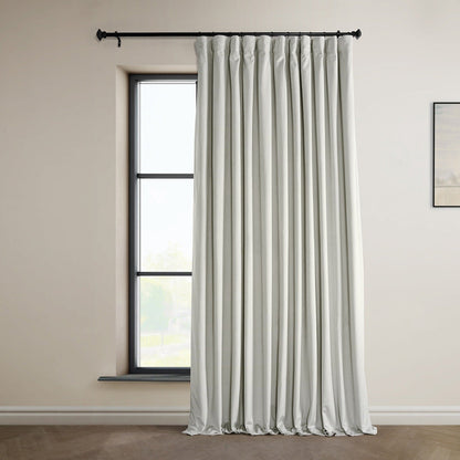 Exclusive Fabrics Signature Plush Velvet Hotel Blackout Curtains (1 Panel) - Luxury Soft Drapery for Light Control & Elegance