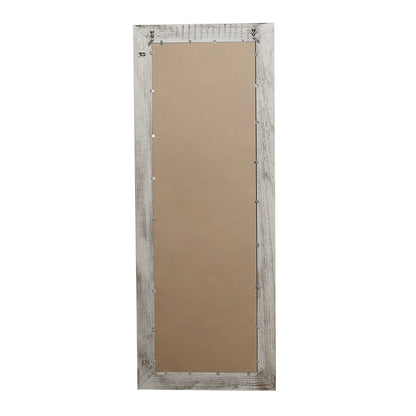 Miroir de sol pleine longueur avec cadre en bois rustique de style ferme - 65 x 24