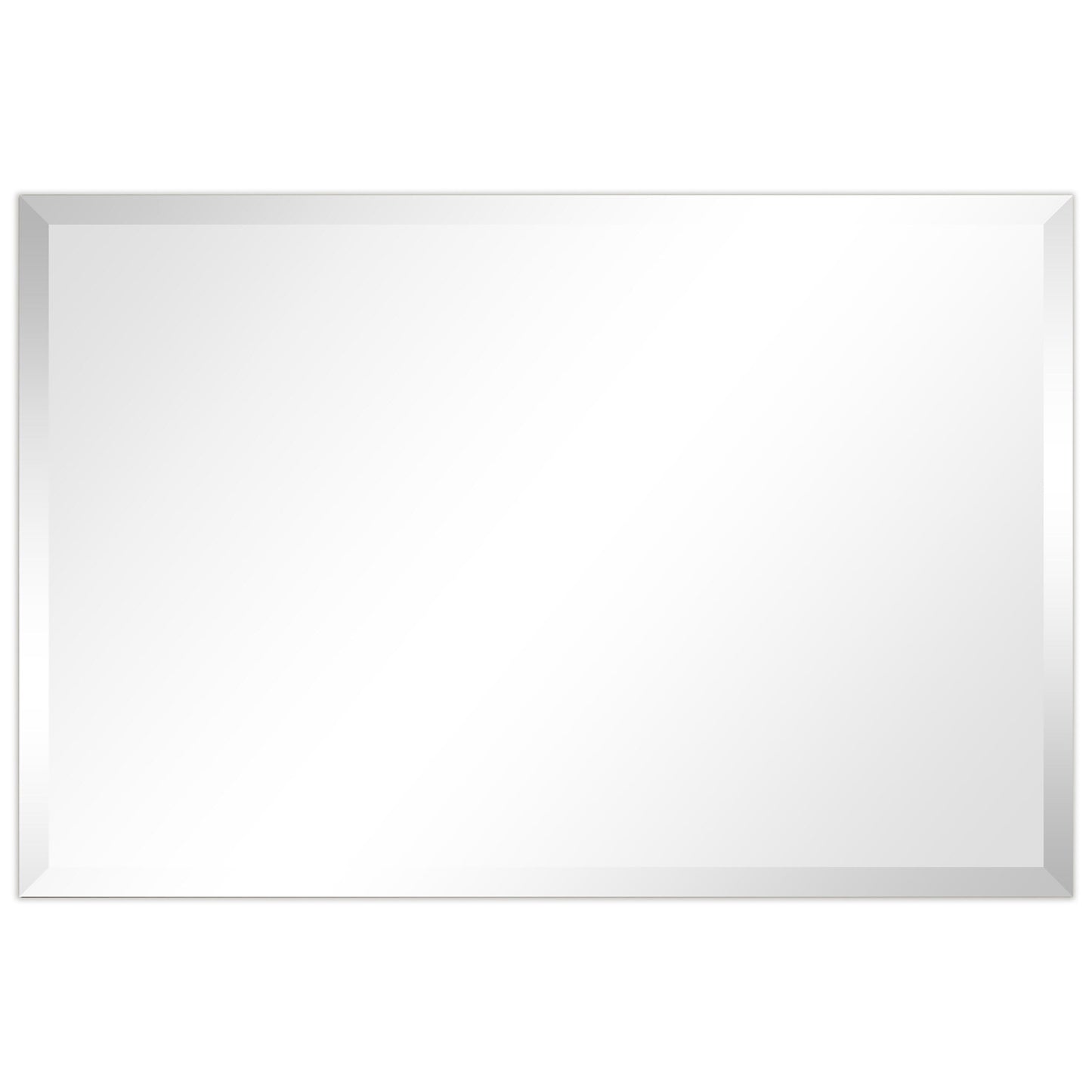 Frameless Beveled Prism Wall Mirror-Square/Rectangluar - Clear