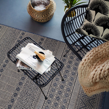 Tapis d'intérieur/extérieur géométrique bohème