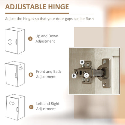 HOMCOM 63 Garde-manger de cuisine 2 portes, meuble de rangement indépendant avec étagères à 5 niveaux et 2 étagères réglables pour salle à manger