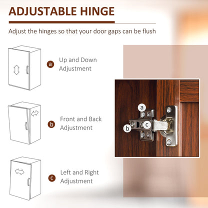 HOMCOM 63 Garde-manger de cuisine 2 portes, meuble de rangement indépendant avec étagères à 5 niveaux et 2 étagères réglables pour salle à manger
