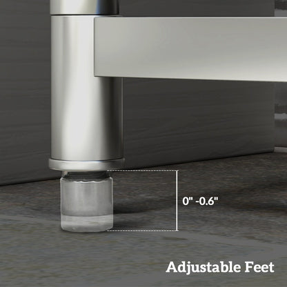 Évier utilitaire extérieur HOMCOM, évier profond en acier inoxydable, évier de cuisine autoportant à cuve unique, 39 pouces - 39 pouces