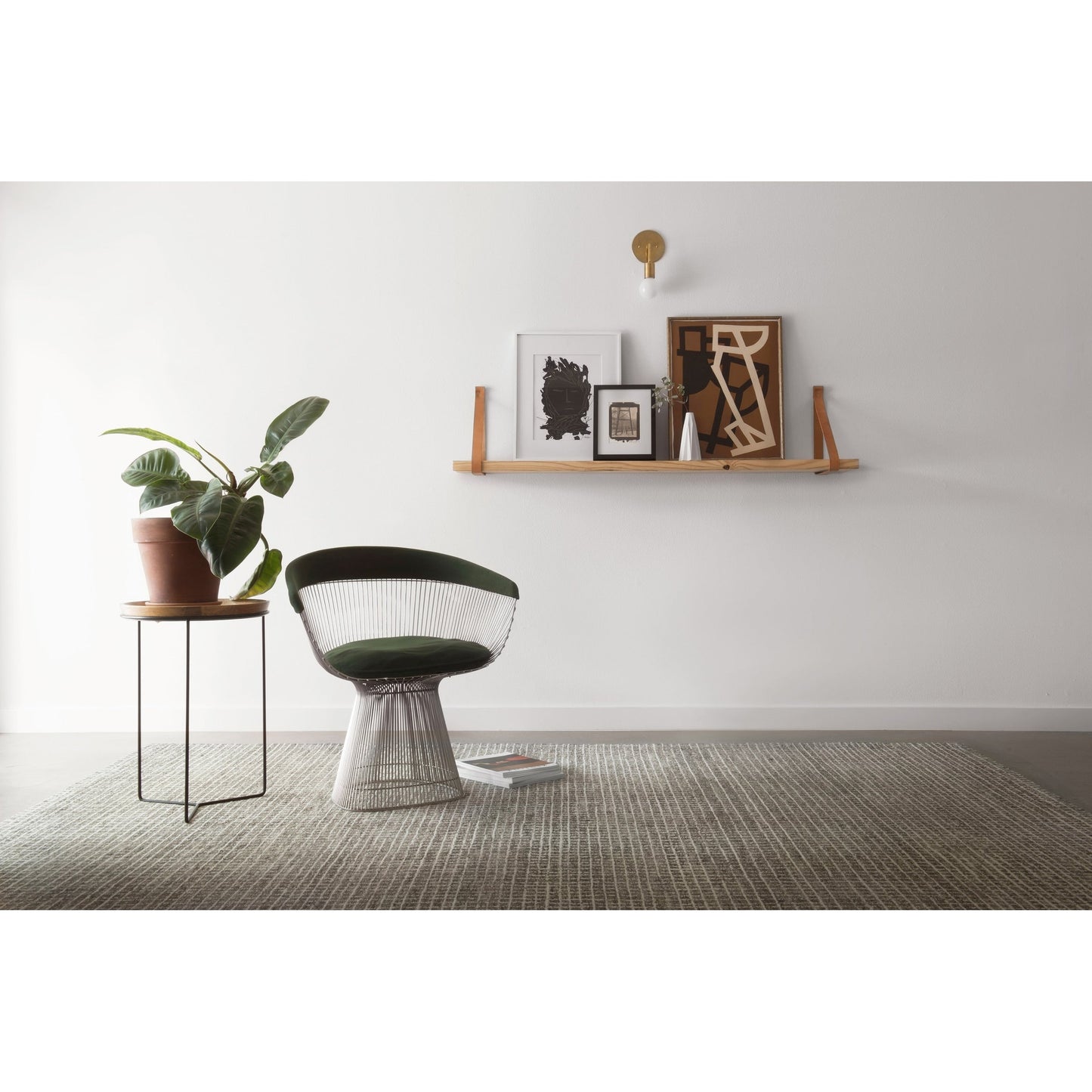 Tapis en laine crocheté à la main Alexander Home Mosaic Farmhouse