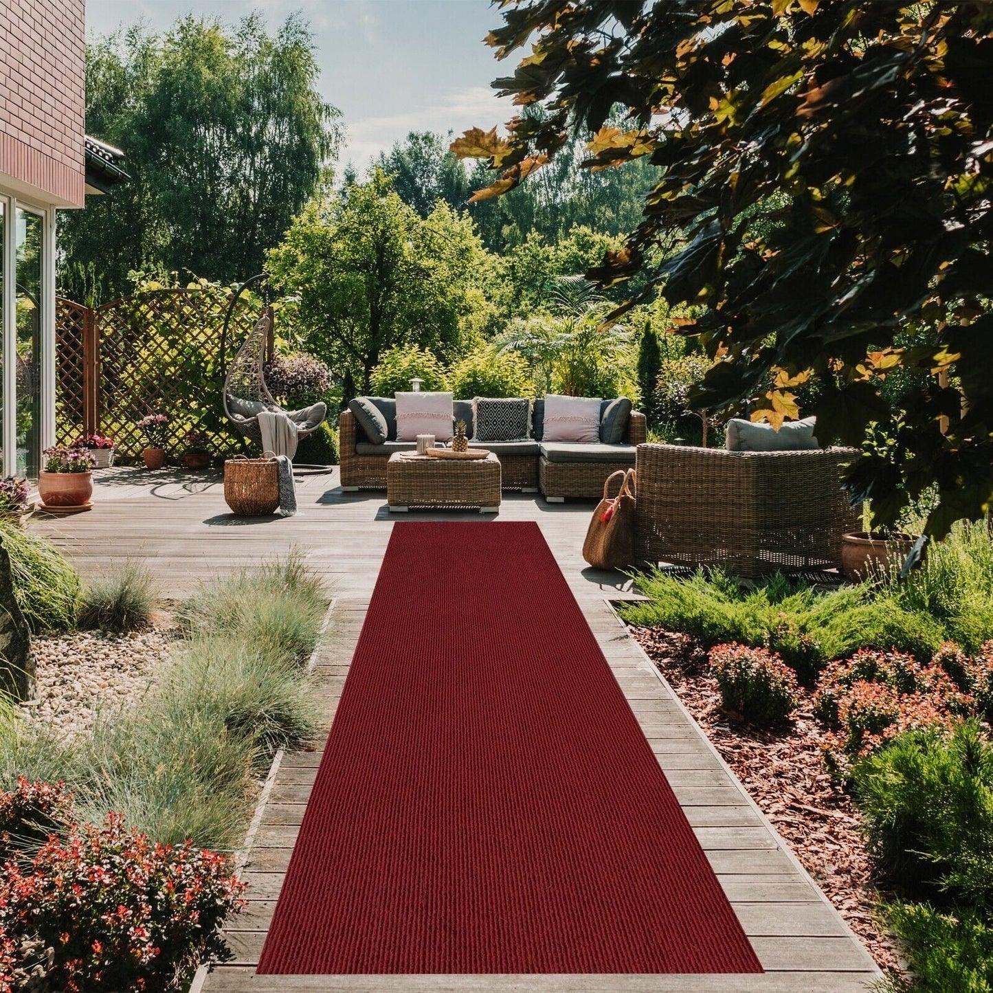 Tapis de couloir intérieur/extérieur de haute qualité, sur mesure, avec support en PVC antidérapant, 36'' de large x votre choix de longueur