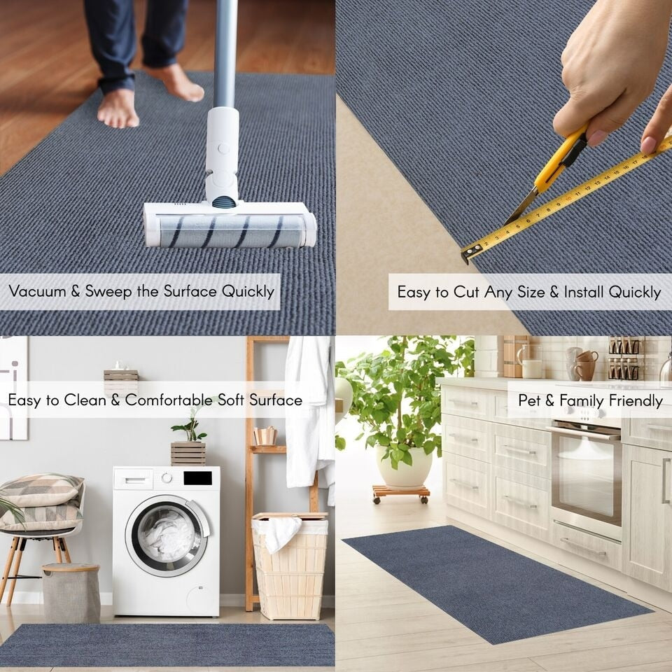 Tapis de couloir intérieur/extérieur de haute qualité, sur mesure, avec support en PVC antidérapant, 36'' de large x votre choix de longueur