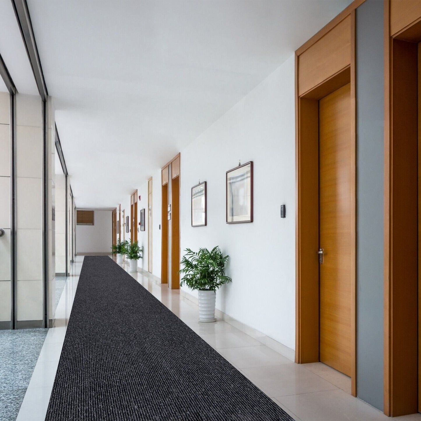 Tapis de couloir intérieur/extérieur de haute qualité, sur mesure, avec support en PVC antidérapant, 36'' de large x votre choix de longueur