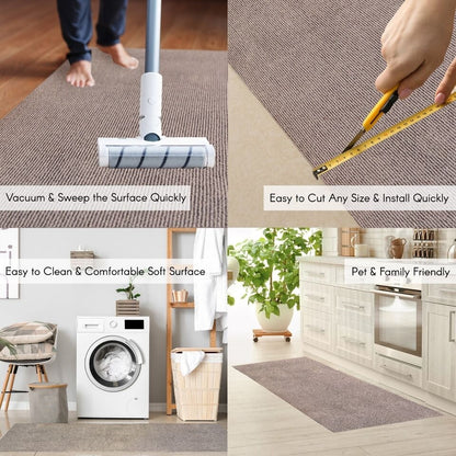 Tapis de couloir intérieur/extérieur de haute qualité, sur mesure, avec support en PVC antidérapant, 36'' de large x votre choix de longueur