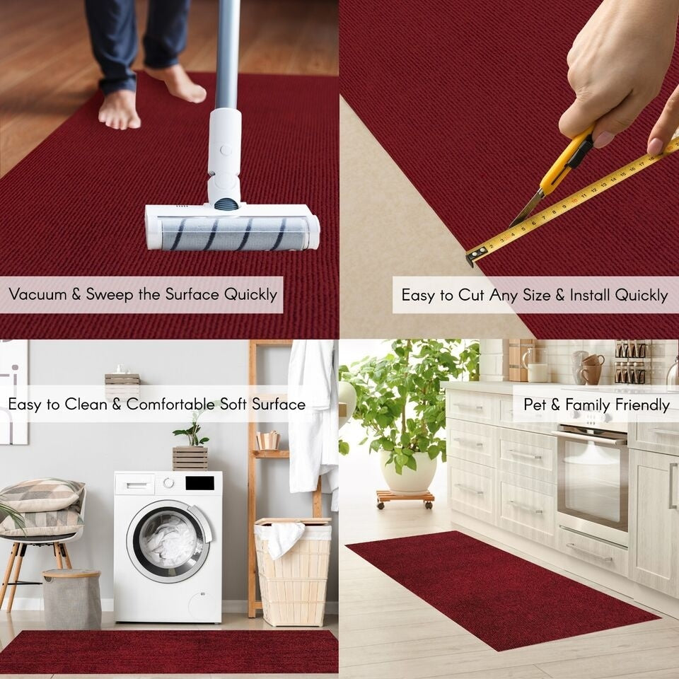 Tapis de couloir intérieur/extérieur de haute qualité, sur mesure, avec support en PVC antidérapant, 36'' de large x votre choix de longueur