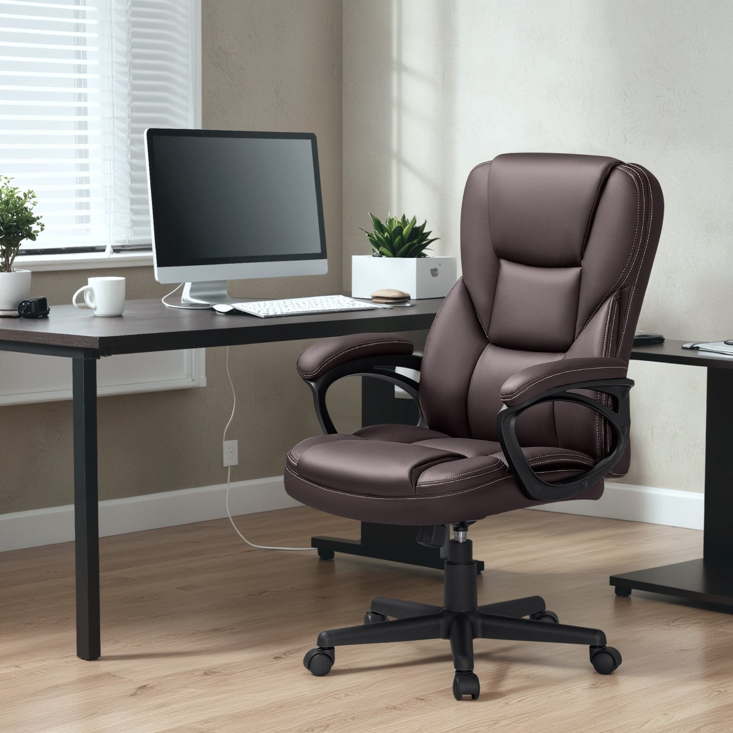 Chaise de bureau ergonomique Homall à dossier haut