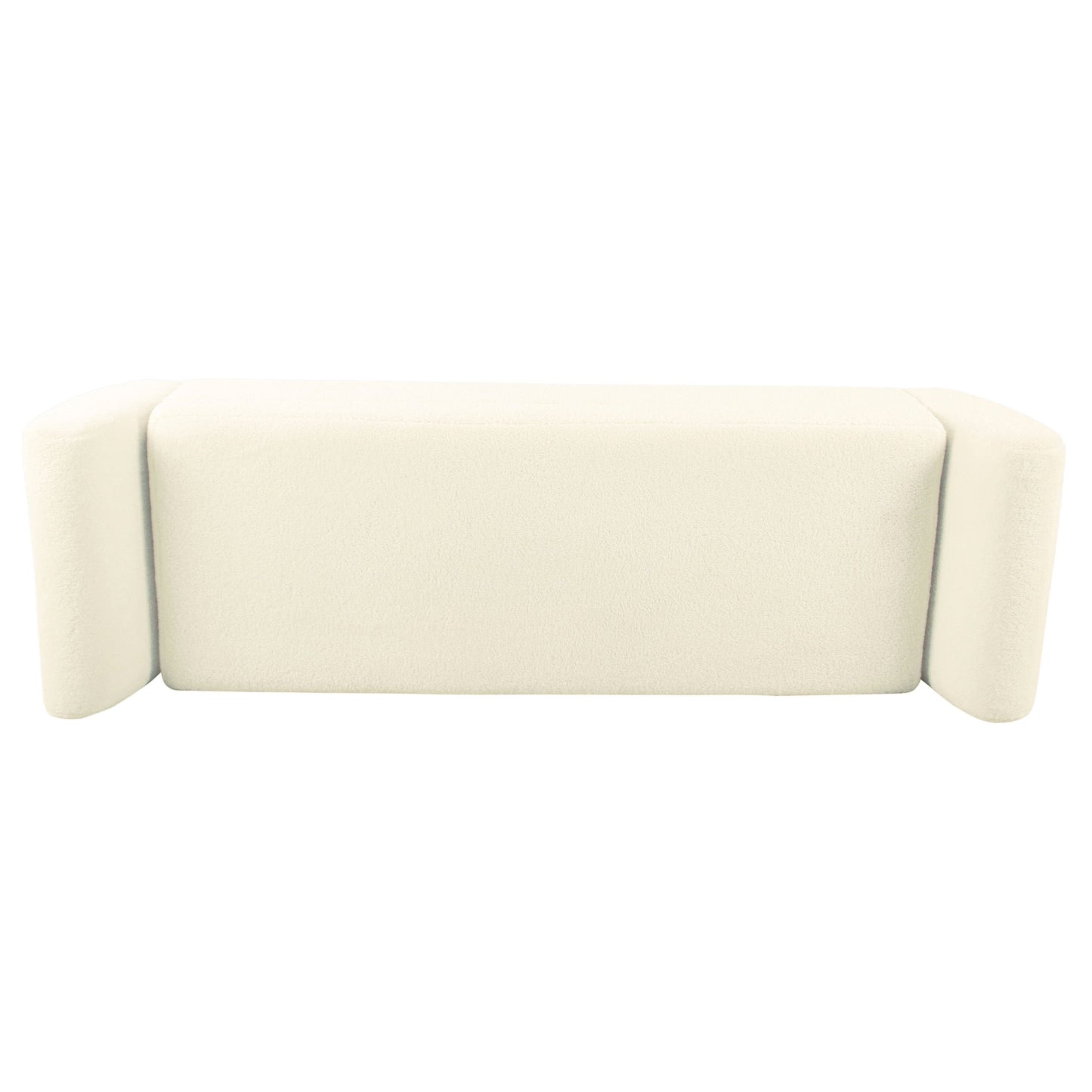 Banc de rangement moderne Sherpa avec pieds en bois HomePop