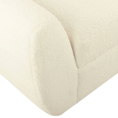 Banc de rangement moderne Sherpa avec pieds en bois HomePop