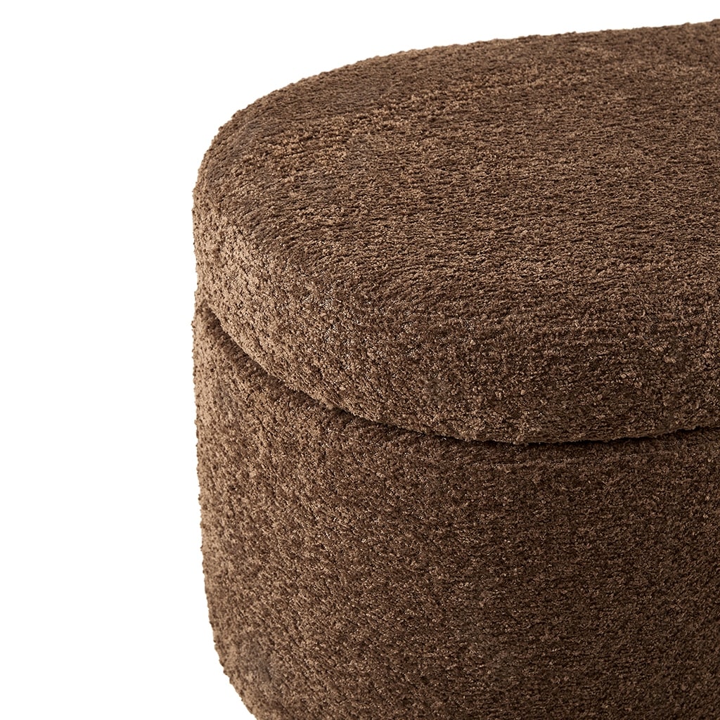 Banc d'appoint de rangement incurvé de style boucle INK IVY Bailey