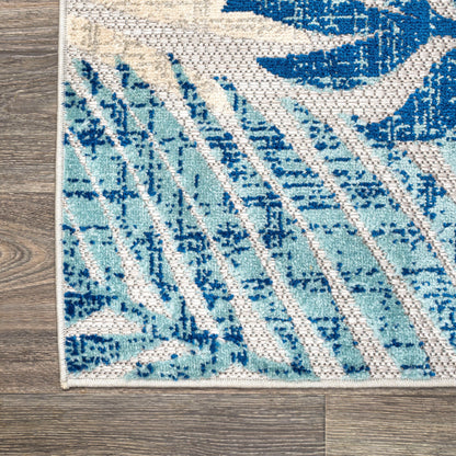 Tapis d'intérieur/extérieur à feuilles de palmier JONATHAN Y Aydin