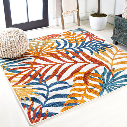 Tapis d'intérieur/extérieur à feuilles de palmier JONATHAN Y Aydin
