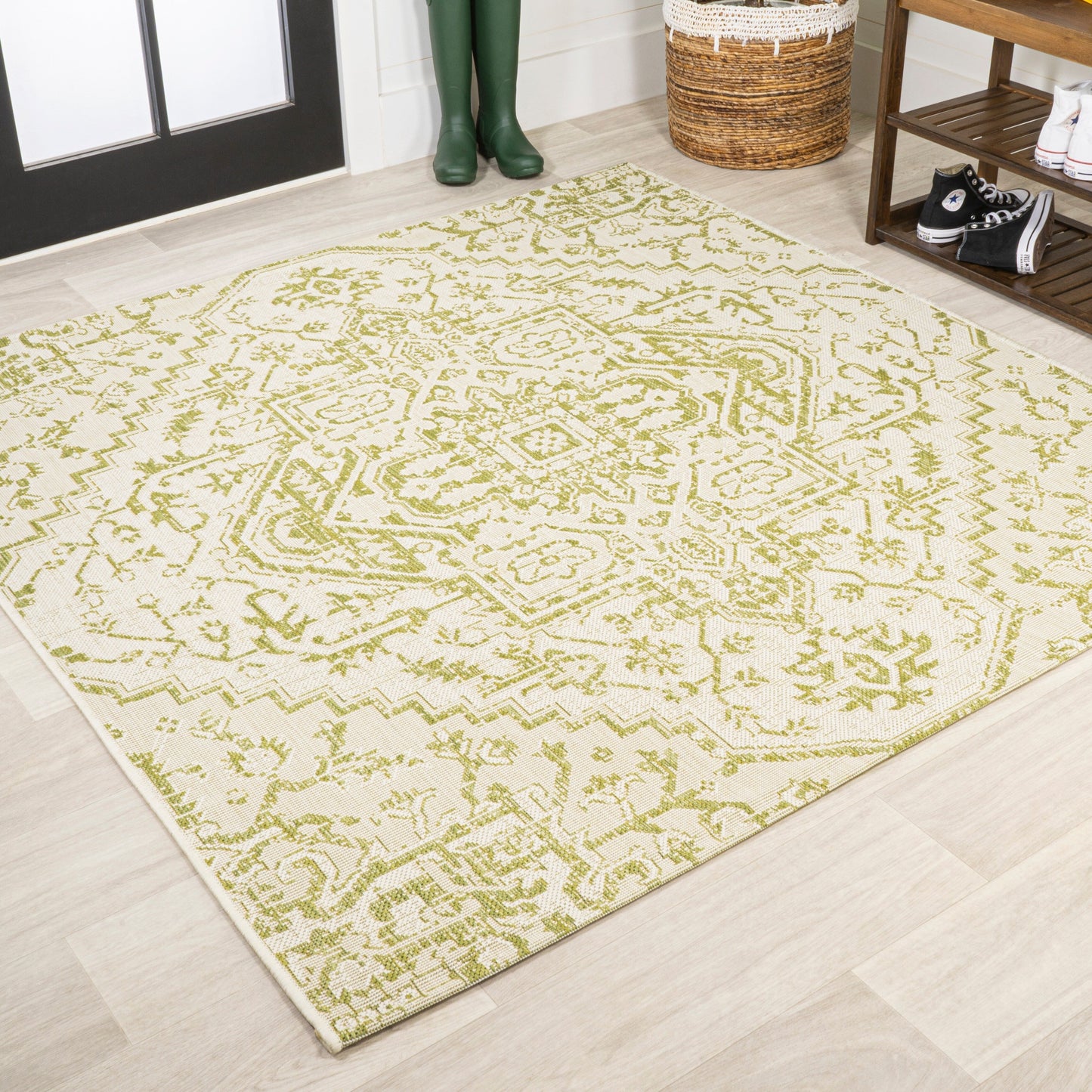 Tapis d'intérieur/extérieur JONATHAN Y Charleston Medallion