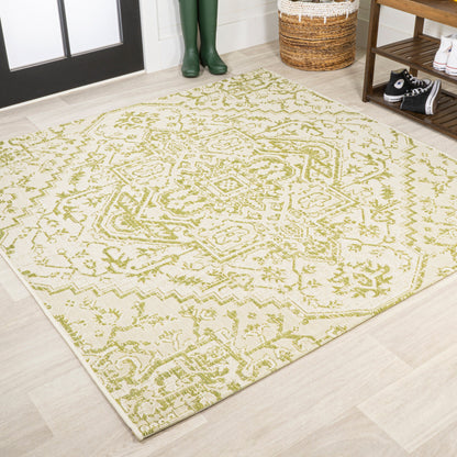 Tapis d'intérieur/extérieur JONATHAN Y Charleston Medallion