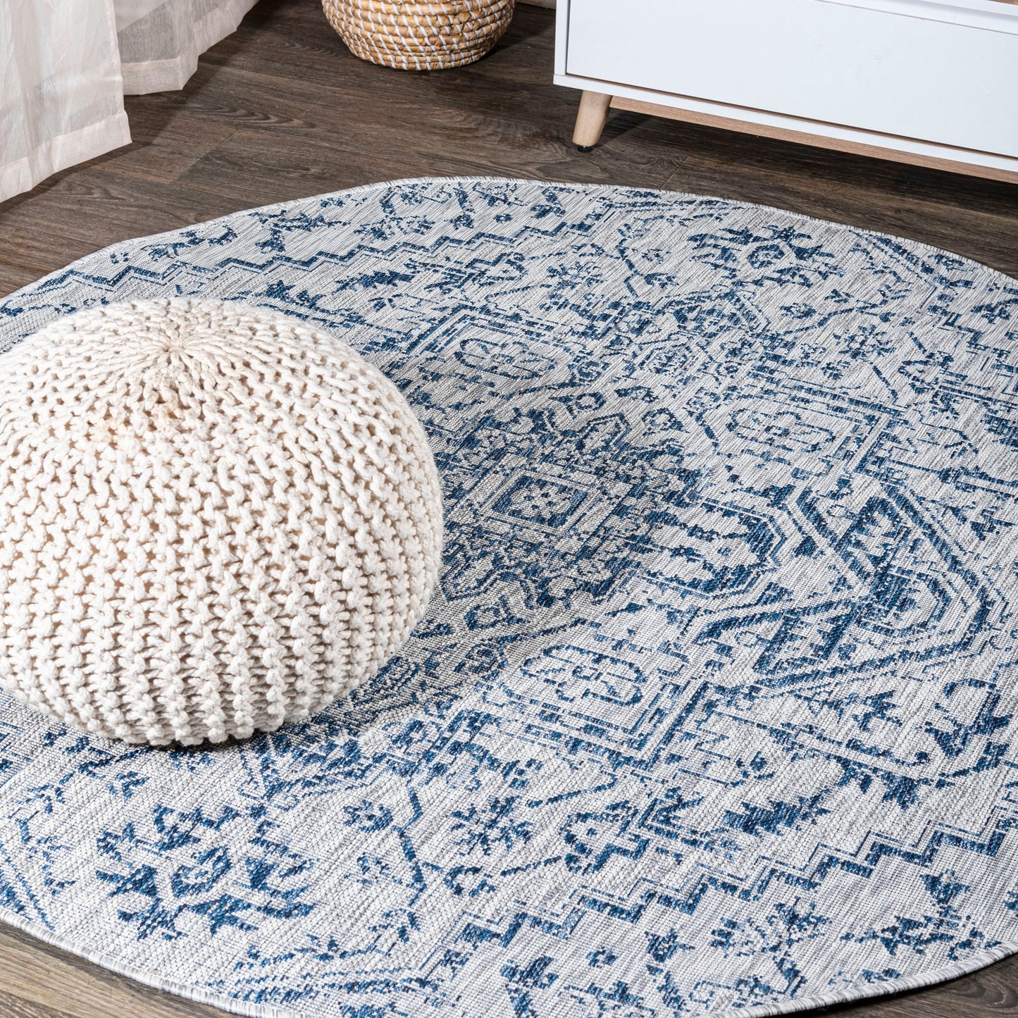 Tapis d'intérieur/extérieur JONATHAN Y Charleston Medallion