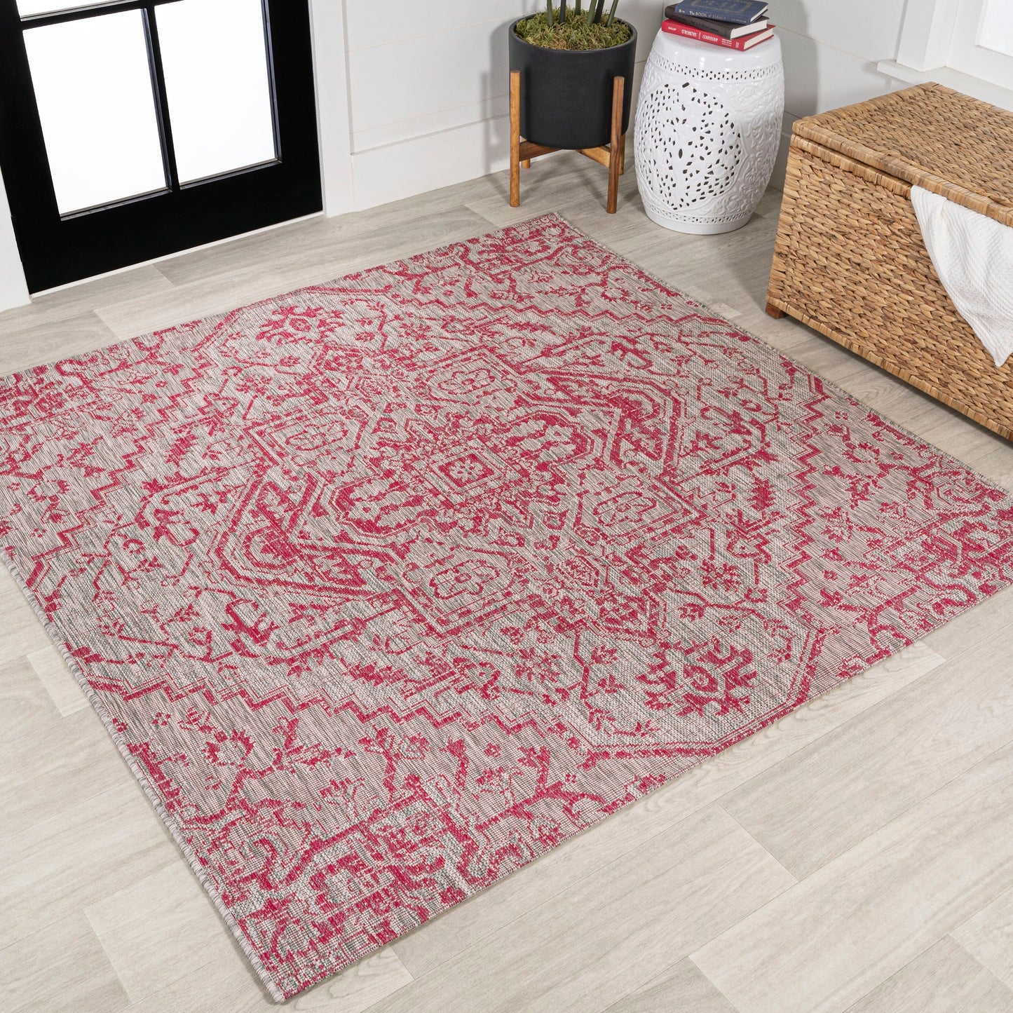 Tapis d'intérieur/extérieur JONATHAN Y Charleston Medallion