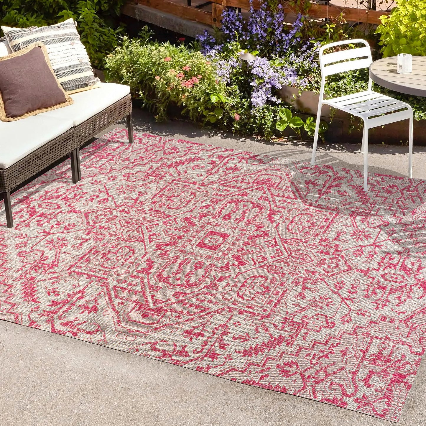Tapis d'intérieur/extérieur JONATHAN Y Charleston Medallion