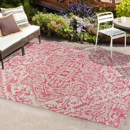 Tapis d'intérieur/extérieur JONATHAN Y Charleston Medallion