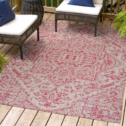 Tapis d'intérieur/extérieur JONATHAN Y Charleston Medallion