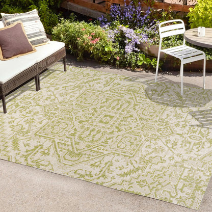 Tapis d'intérieur/extérieur JONATHAN Y Charleston Medallion
