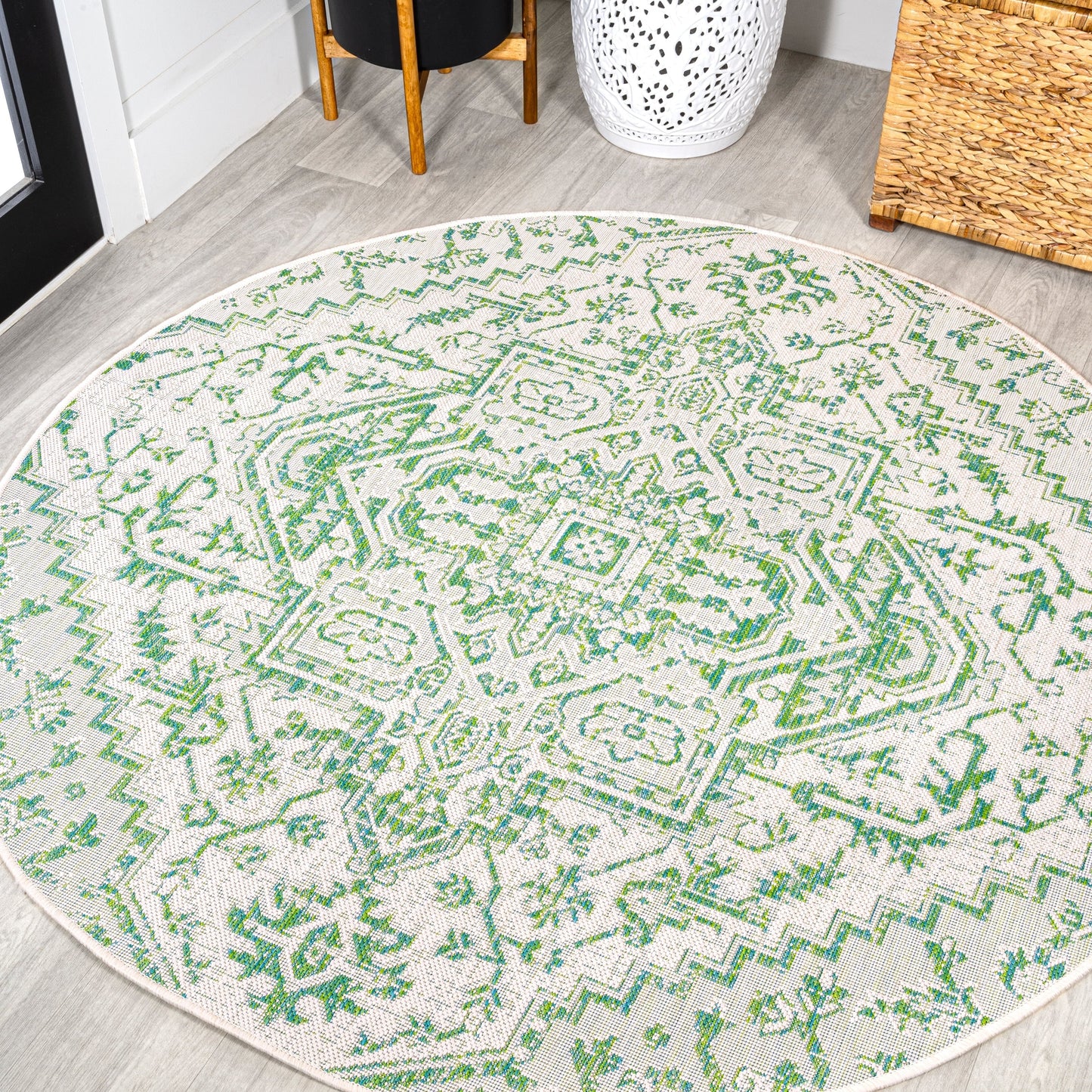 Tapis d'intérieur/extérieur JONATHAN Y Charleston Medallion