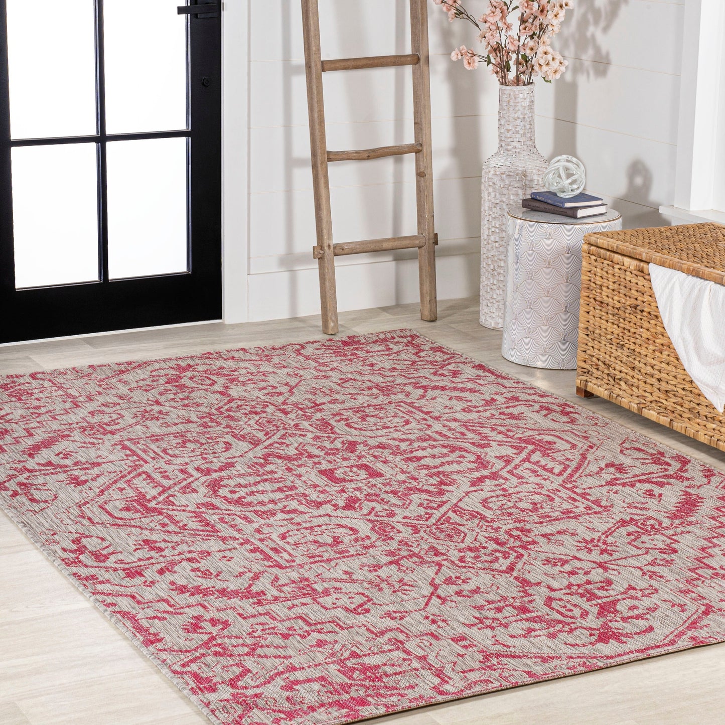 Tapis d'intérieur/extérieur JONATHAN Y Charleston Medallion
