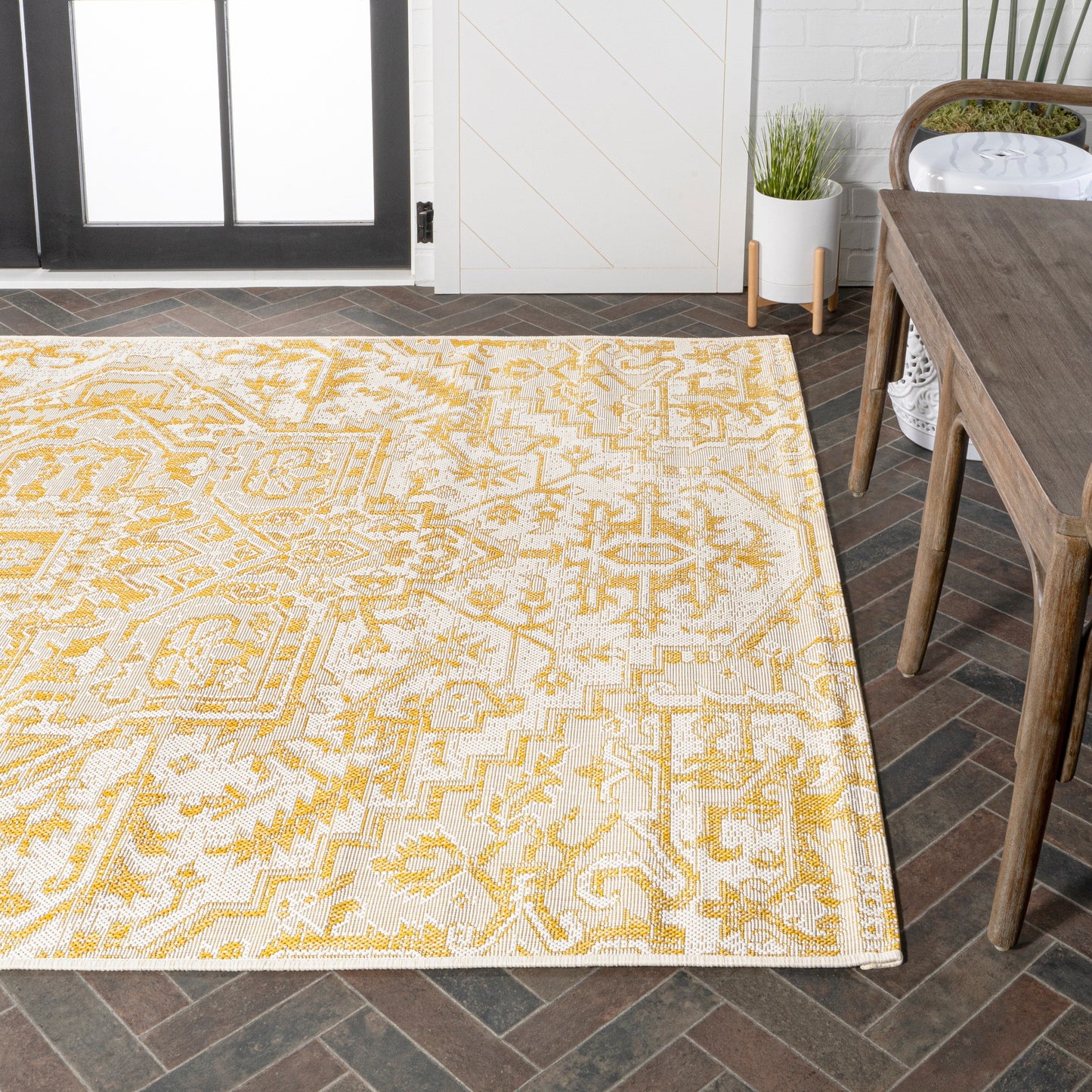 Tapis d'intérieur/extérieur JONATHAN Y Charleston Medallion