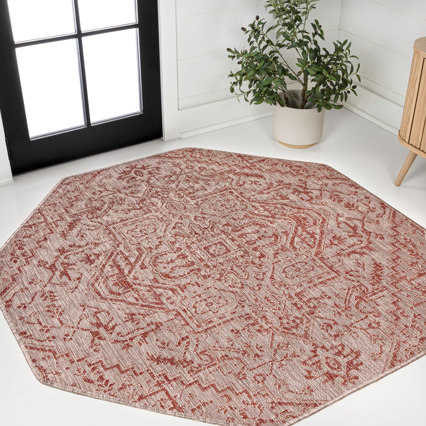 Tapis d'intérieur/extérieur JONATHAN Y Charleston Medallion