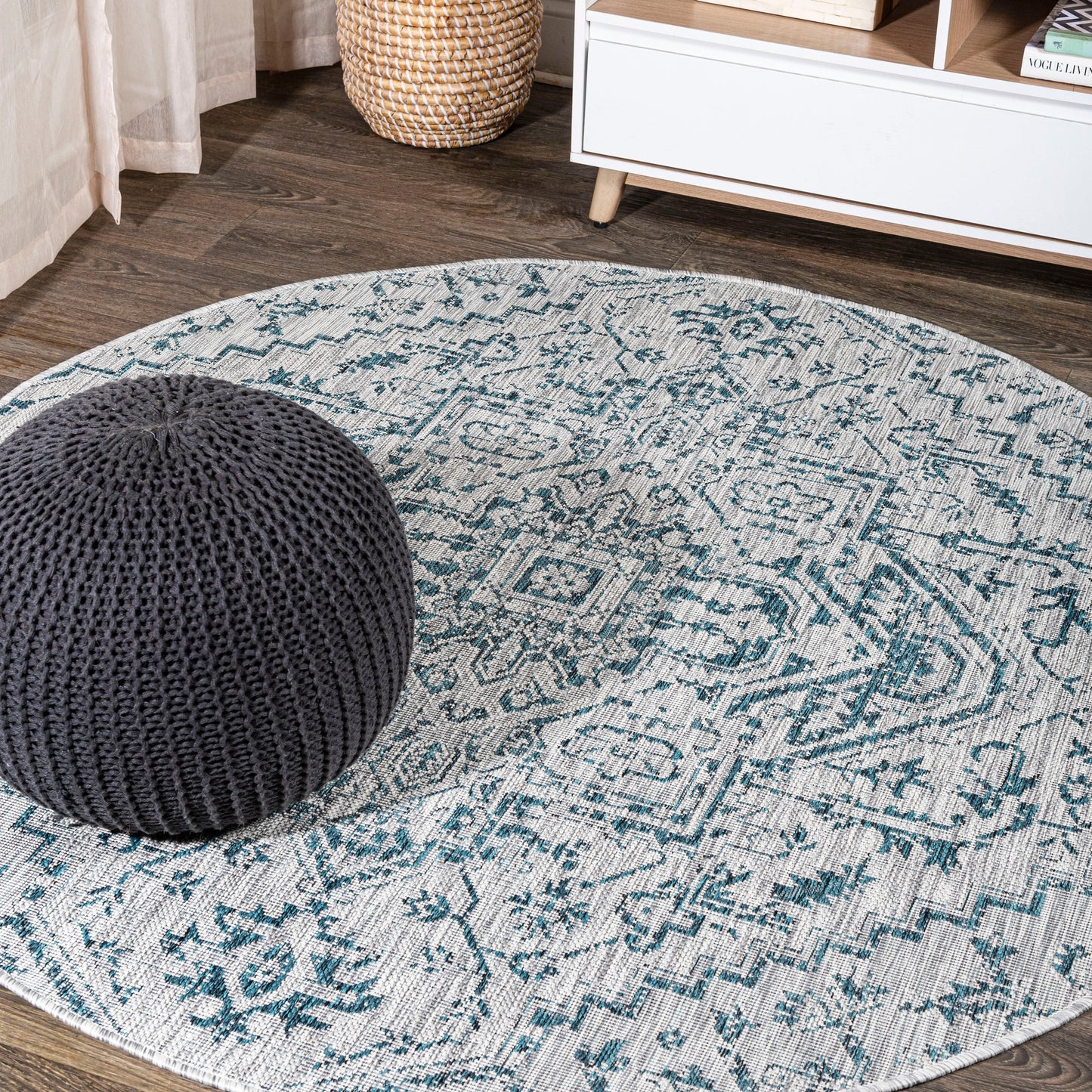 Tapis d'intérieur/extérieur JONATHAN Y Charleston Medallion