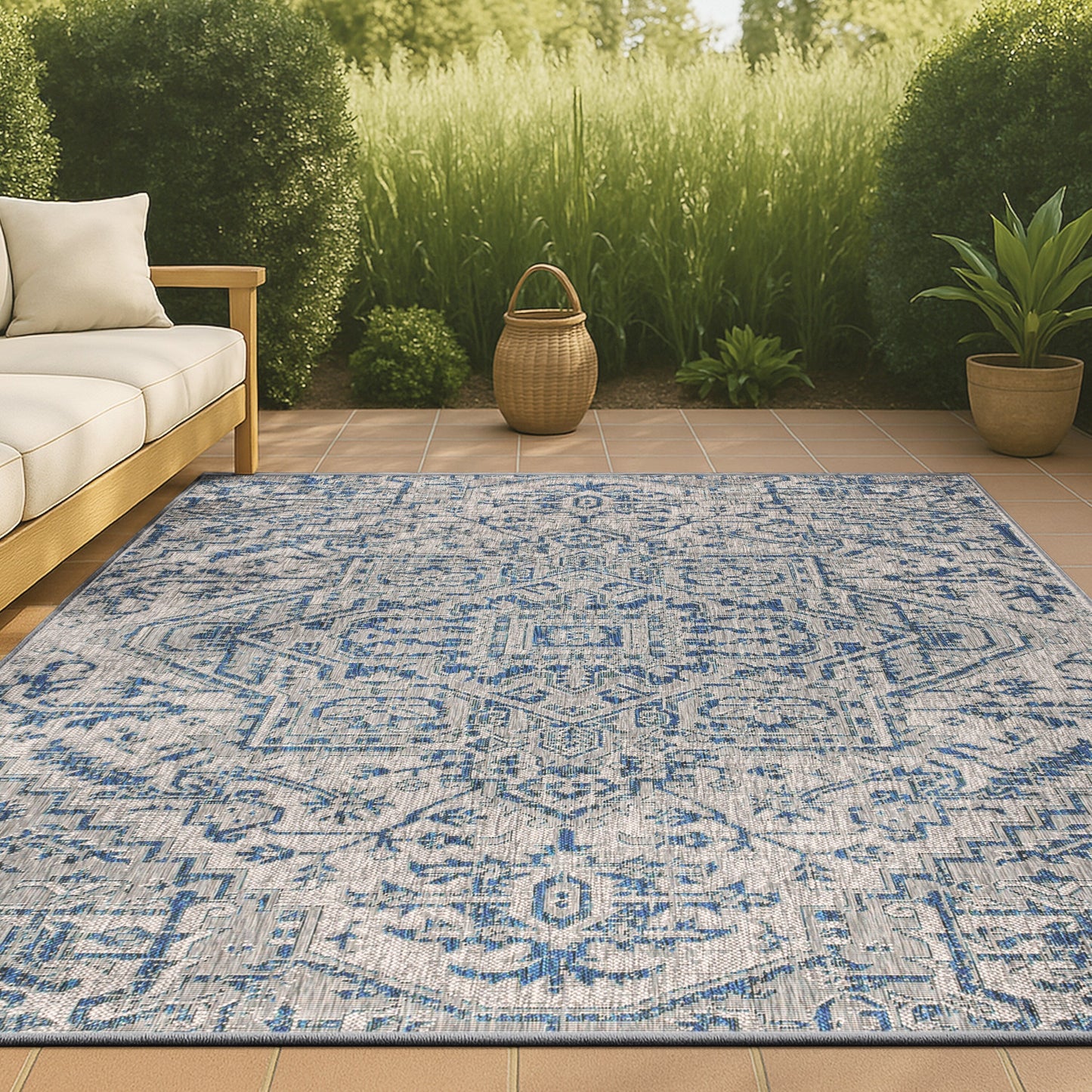 Tapis d'intérieur/extérieur JONATHAN Y Charleston Medallion