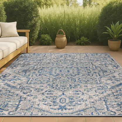 Tapis d'intérieur/extérieur JONATHAN Y Charleston Medallion