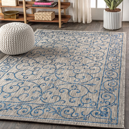 Tapis d'intérieur/extérieur à tissage texturé en filigrane JONATHAN Y