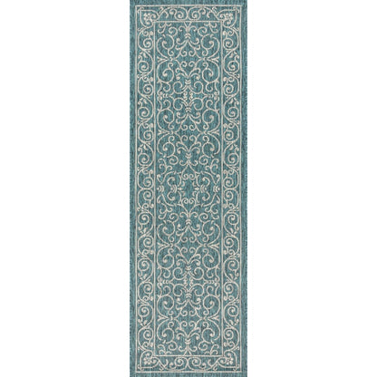 Tapis d'intérieur/extérieur à tissage texturé en filigrane JONATHAN Y
