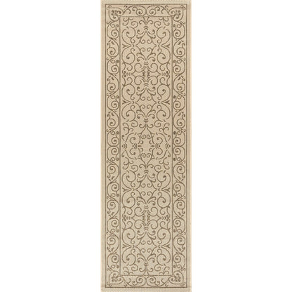 Tapis d'intérieur/extérieur à tissage texturé en filigrane JONATHAN Y