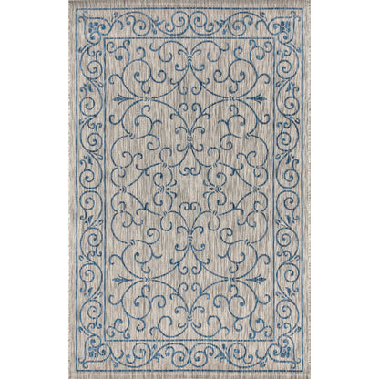 Tapis d'intérieur/extérieur à tissage texturé en filigrane JONATHAN Y
