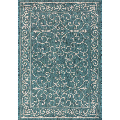 Tapis d'intérieur/extérieur à tissage texturé en filigrane JONATHAN Y