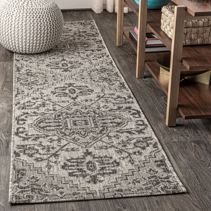 Tapis d'intérieur/extérieur JONATHAN Y Charleston Medallion