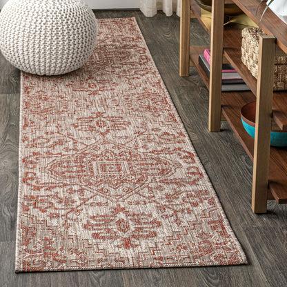 Tapis d'intérieur/extérieur JONATHAN Y Charleston Medallion